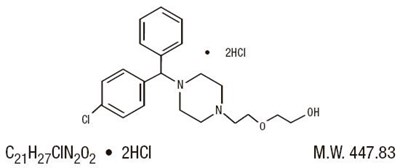 Image Of Hydroxyzine HCl Chemical Structure (Hydroxyzine HCl Chemical Structure)